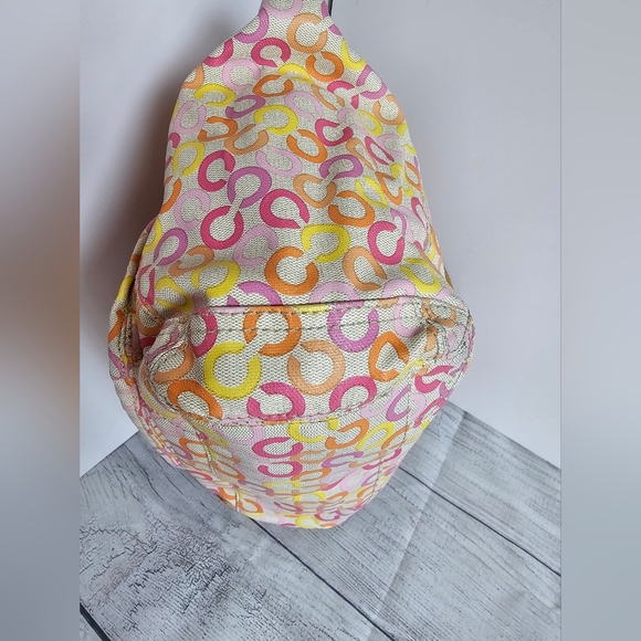 Coach Vintage Leah Signature Op Art Muti-color CC Shopper Tote #13142 & Wristlet - Picture 6 of 16